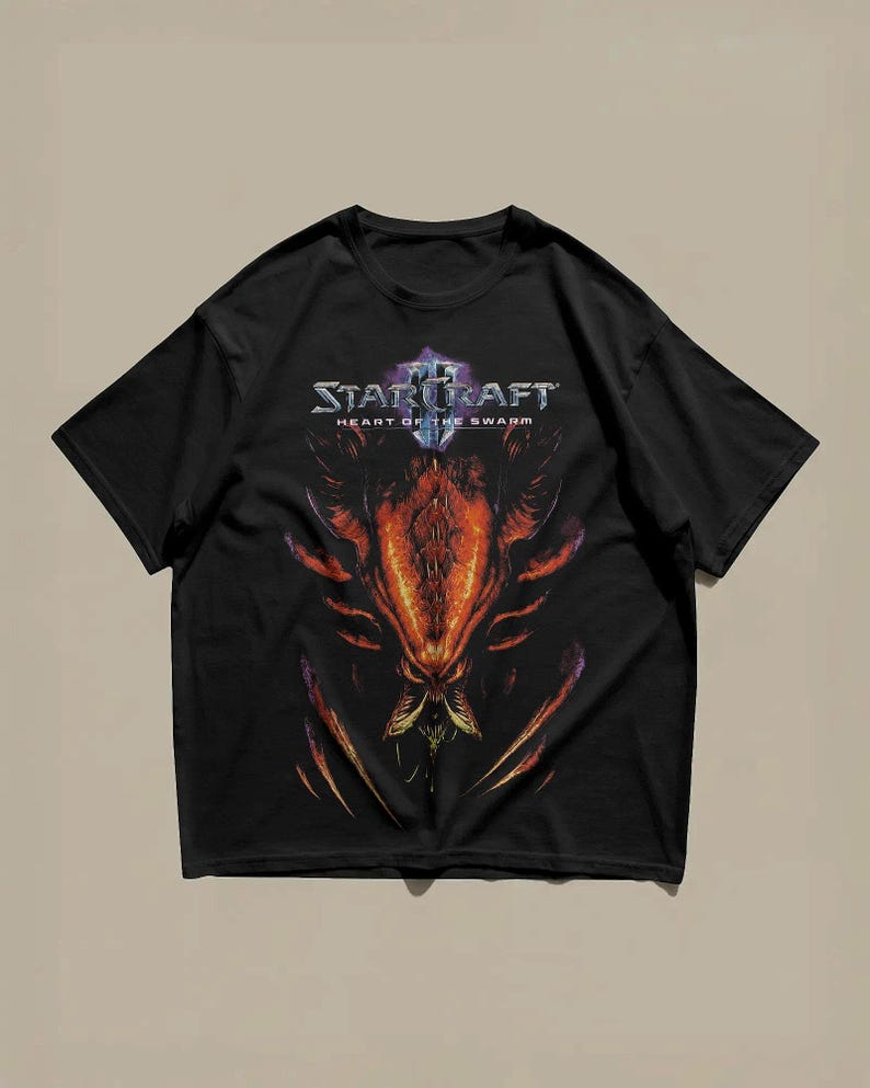 Retro Gaming T Shirt - StarCraft 2 Heart of the Swarm