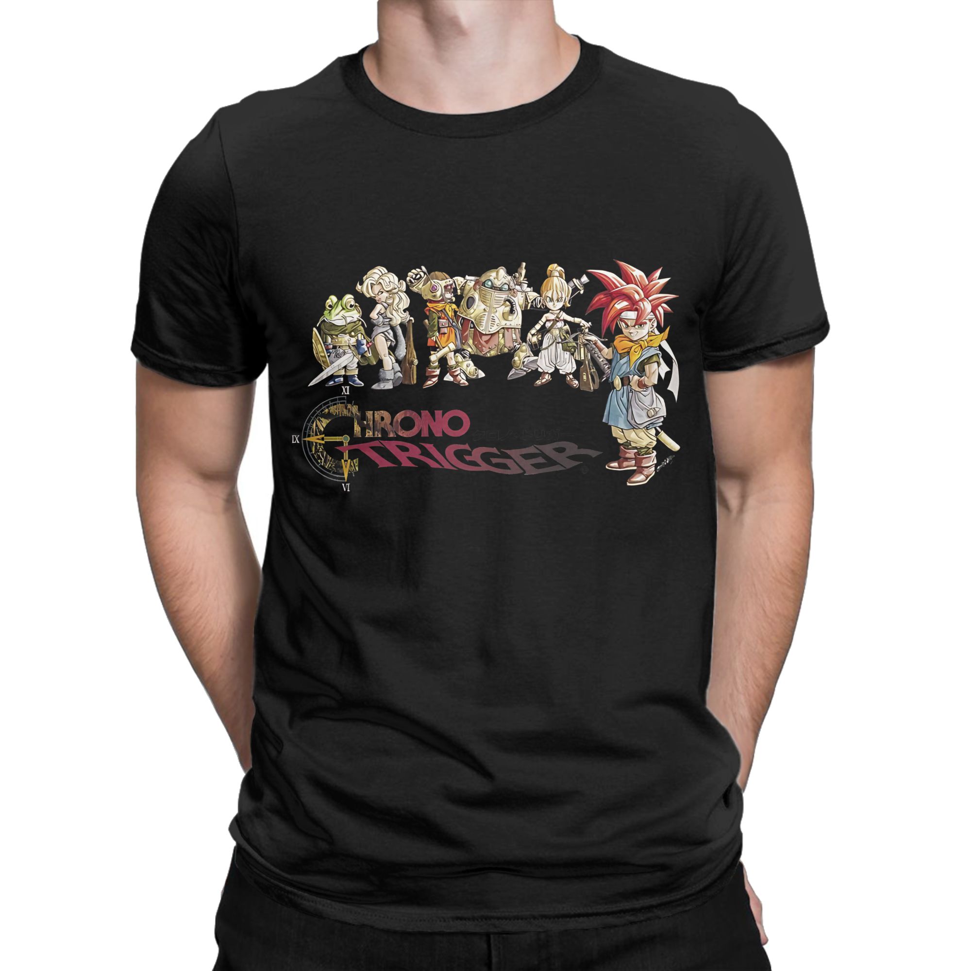 Retro Gaming T Shirt - Chrono Trigger Logo Funny Graphic 100%