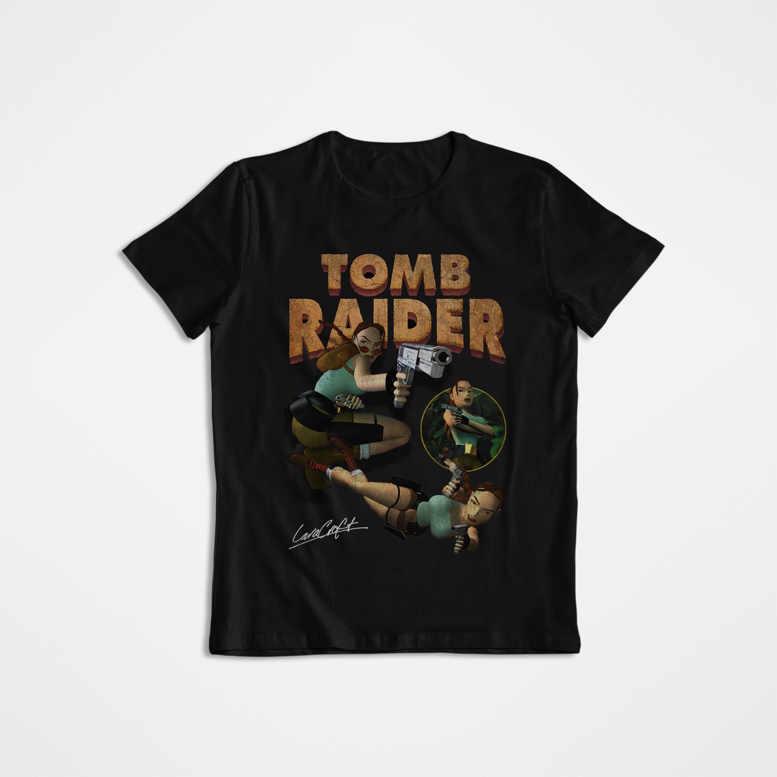 Tomb Raider, Lara Croft, Graph - Retro Gaming T Shirt recension och pris